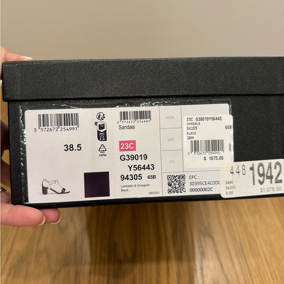 Authentic Preowned Black Chanel Sandals Size 38.5 - Picture 6 of 9